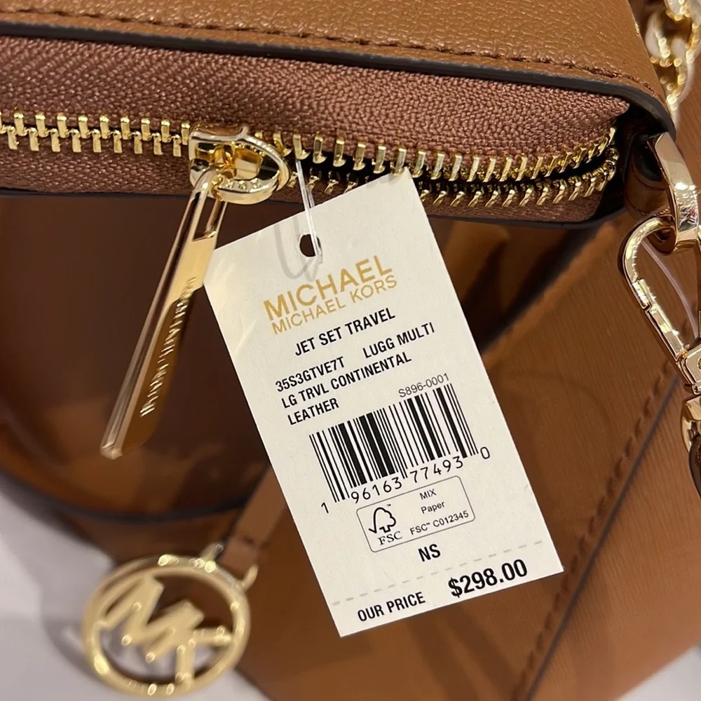 MICHAEL KORS LARGE TRAVEL CONTINENTAL WRISTLET WALLET PHONEHOLDER Luggag… - Picture 13 of 16